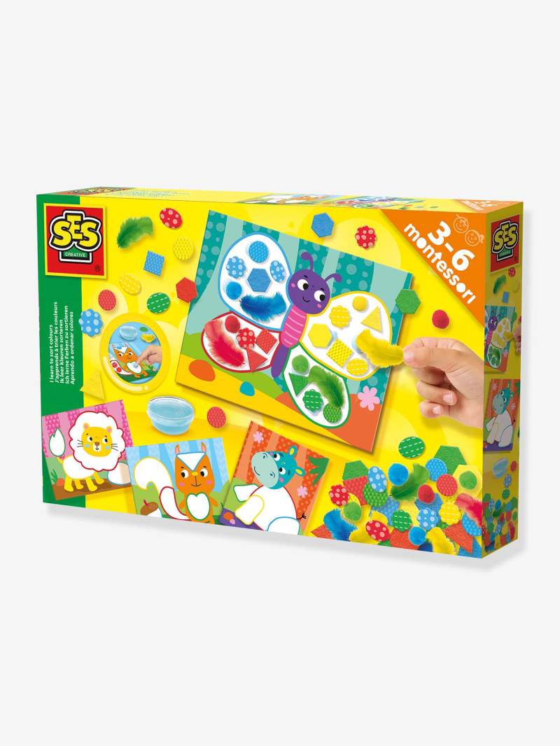 Montessori Bastel-Set zum Sortieren von Farben & Materialien Kinder SES Creative von Ses Creative