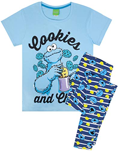 Cookie Monster Damen der Frauen Erwachsenen-Pyjamas Nachtwäsche PJ Set von Sesame Street