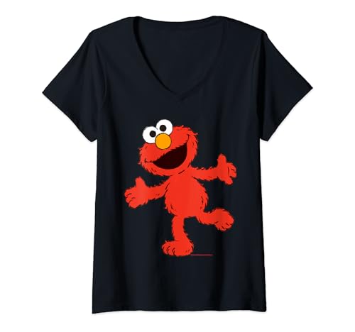 Damen Sesame Street Elmo´s Cut, Sesamstrasse T-Shirt mit V-Ausschnitt Damen Sesame Street Elmo´s Cut, Sesamstrasse T-Shirt mit V-Ausschnitt von Sesame Street