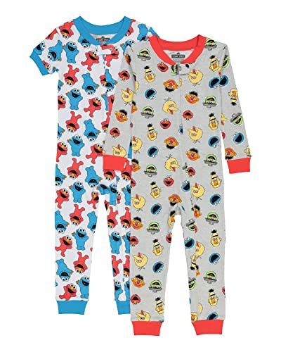 Sesame Street Boys' Snug Fit Cotton Footless Pajamas, Sesame PALS, 3T von Sesame Street