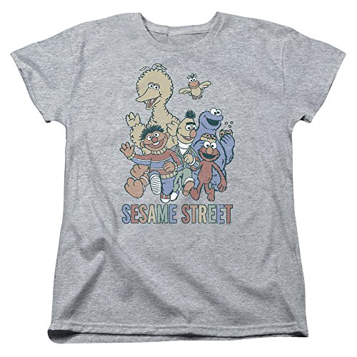 Sesame Street Damen T-Shirt Gr. M, Athletic Heather von Sesame Street