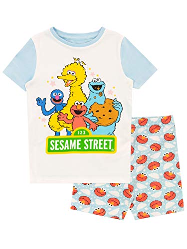 Sesame Street Mädchen Schlafanzug Slim Fit Blau 110 von Sesame Street
