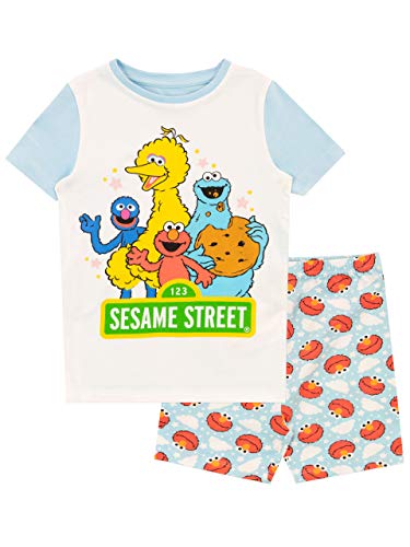 Sesame Street Mädchen Schlafanzug Slim Fit Blau 92 von Sesame Street