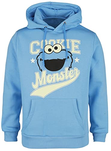 Sesamstraße Cookie Monster Männer Kapuzenpullover hellblau S von Sesame Street
