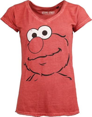 Sesamstraße Elmo Charmy Frauen T-Shirt rot L 100% Baumwolle Fan-Merch, Filme, TV-Serien von Sesame Street