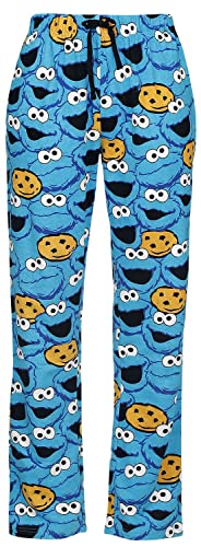 Sesamstraße Krümelmonster - Gesicht Frauen Pyjama-Hose blau M von Sesame Street
