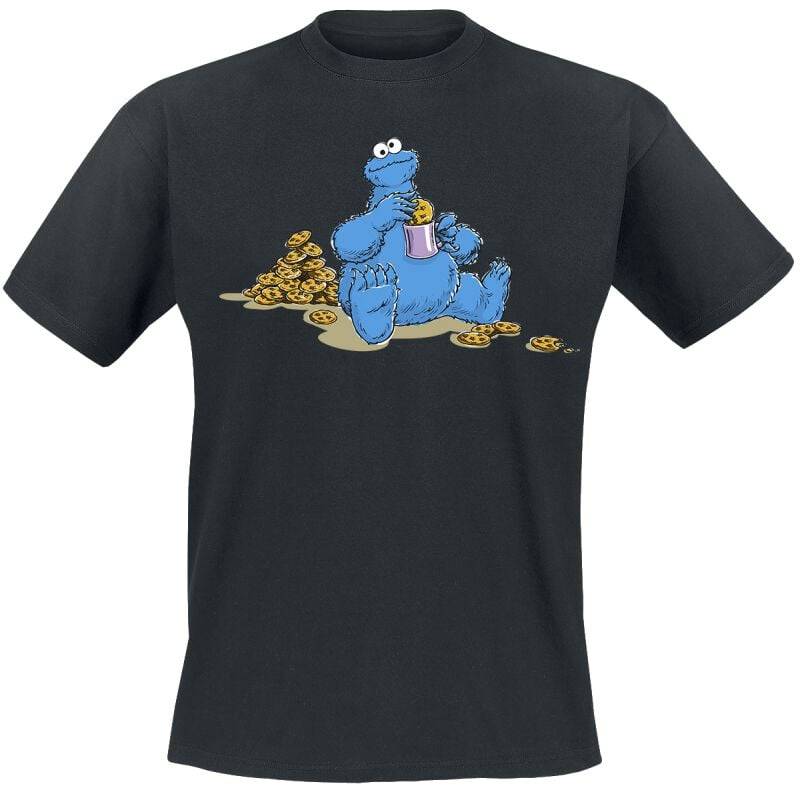 Sesamstraße Cookie Monster - Cookie Time T-Shirt schwarz in 3XL von Sesamstraße