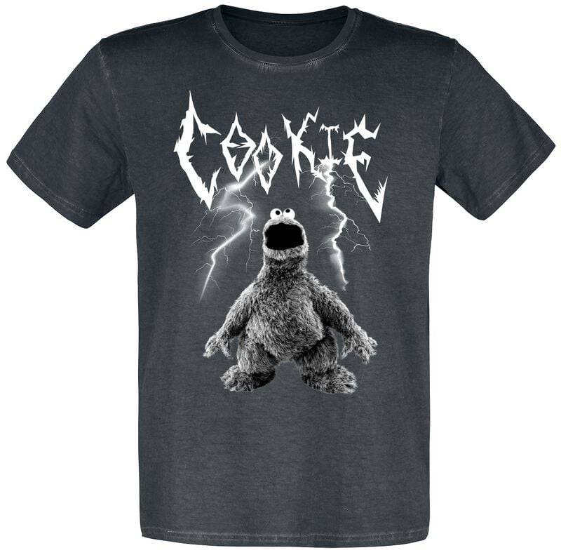 Sesamstraße Cookie Monster - Krümelmonster T-Shirt schwarz in 3XL von Sesamstraße