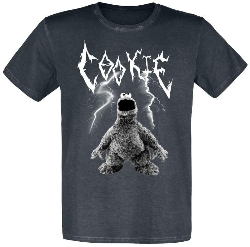 Sesamstraße Cookie Monster - Krümelmonster T-Shirt schwarz in S von Sesamstraße