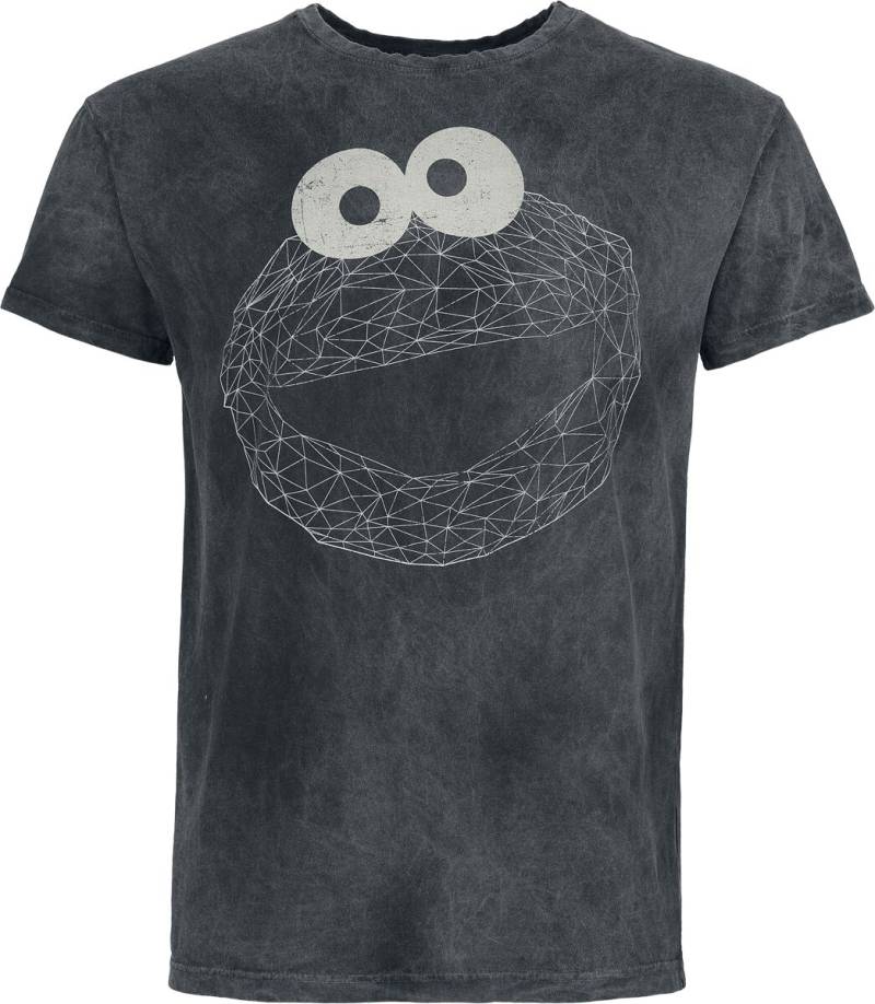 Sesamstraße Cookie Monster - Leuchtet im Dunkeln T-Shirt schwarz in L von Sesamstraße