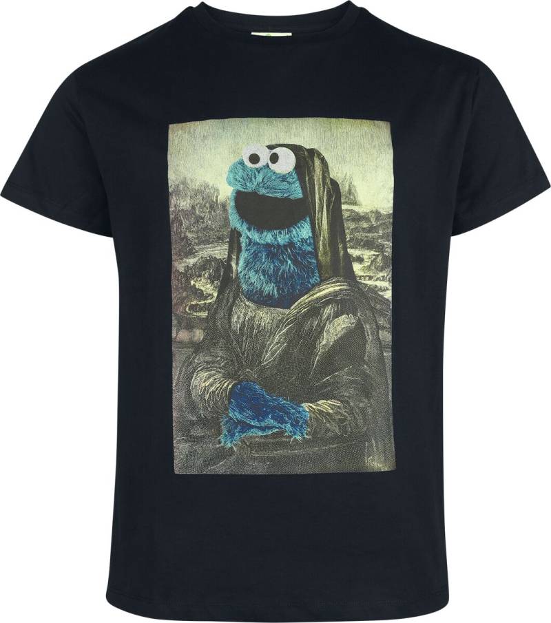Sesamstraße Cookie Monster - Mona Lisa T-Shirt schwarz in XXL von Sesamstraße