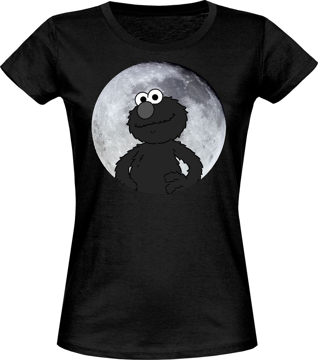 Sesamstraße Elmo Moonnight T-Shirt schwarz in M von Sesamstraße