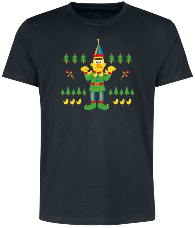 Sesamstraße Ernie - Nussknacker T-Shirt schwarz in L von Sesamstraße