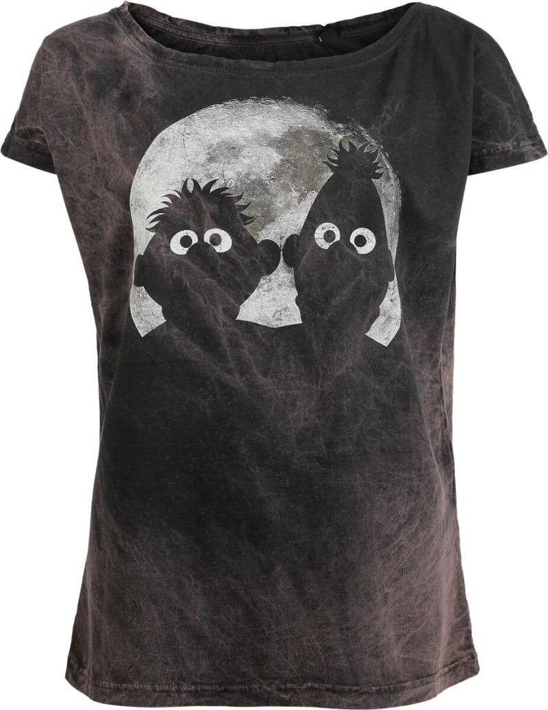 Sesamstraße Ernie und Bert - Moonlight T-Shirt grau in M von Sesamstraße
