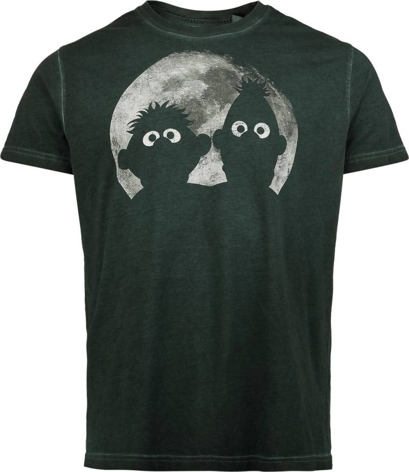 Sesamstraße Ernie und Bert - Moon Light T-Shirt grün in XXL von Sesamstraße