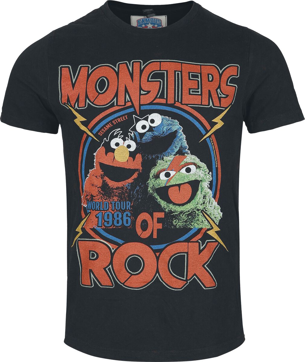 Sesamstraße Famous Forever - Monsters Of Rock T-Shirt schwarz in S von Sesamstraße