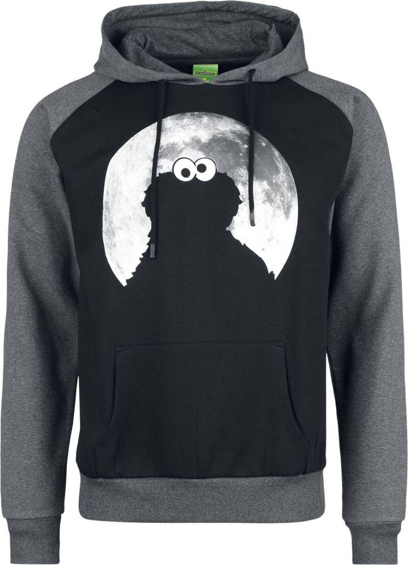 Sesamstraße Kapuzenpullover - Krümelmonster - Moonlight - Cookie Monster - S bis XXL - für Männer - Größe XXL - schwarz/grau  - EMP exklusives von Sesamstraße