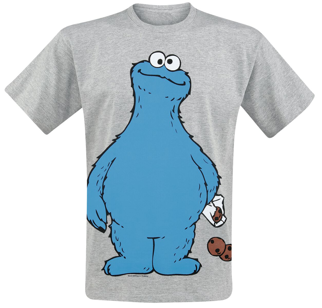 Sesamstraße Krümelmonster - Cookie Thief T-Shirt grau meliert in 3XL von Sesamstraße