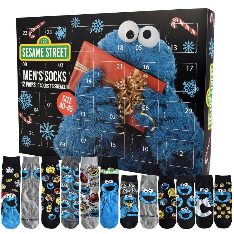 Sesamstraße Krümelmonster - Socken Kalender Adventskalender multicolor von Sesamstraße