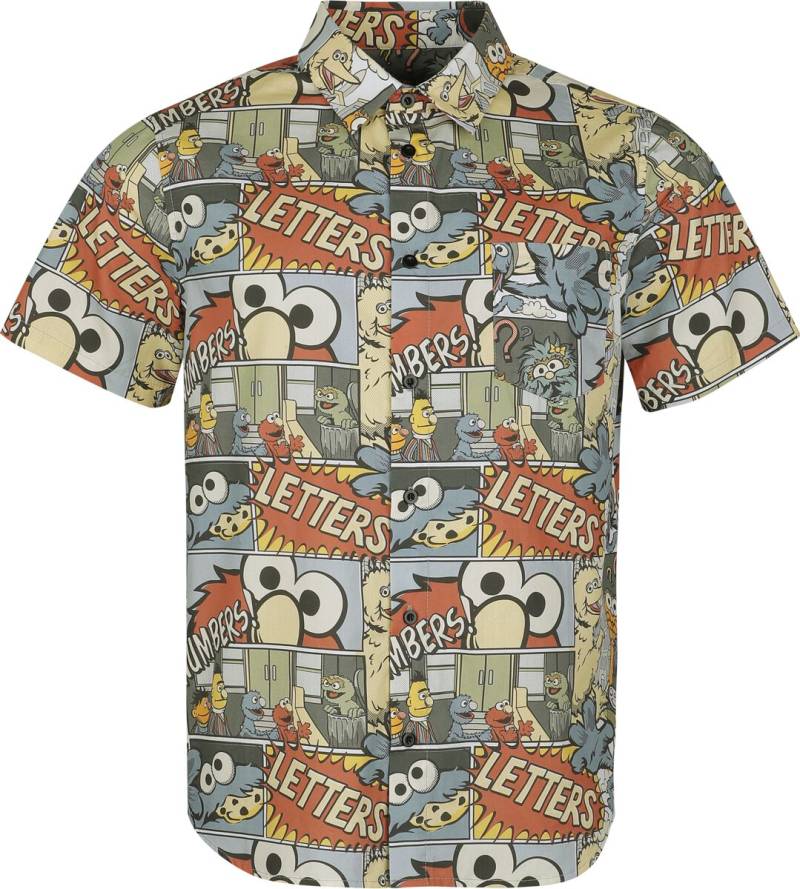 Sesamstraße Kurzarmhemd - Comic - Allover - S bis XXL - für Männer - Größe XL - multicolor  - EMP exklusives Merchandise! von Sesamstraße