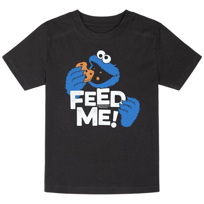 Sesamstraße Metal-Kids - Feed Me T-Shirt schwarz in 116 von Sesamstraße
