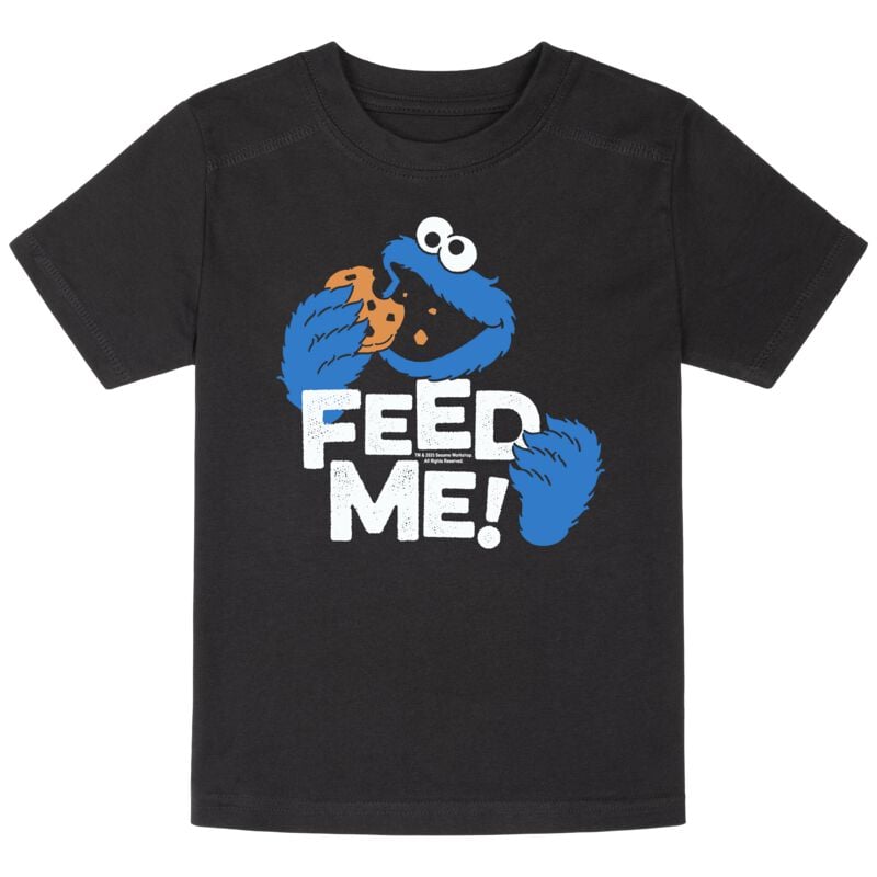 Sesamstraße Metal-Kids - Feed Me T-Shirt schwarz in 128 von Sesamstraße