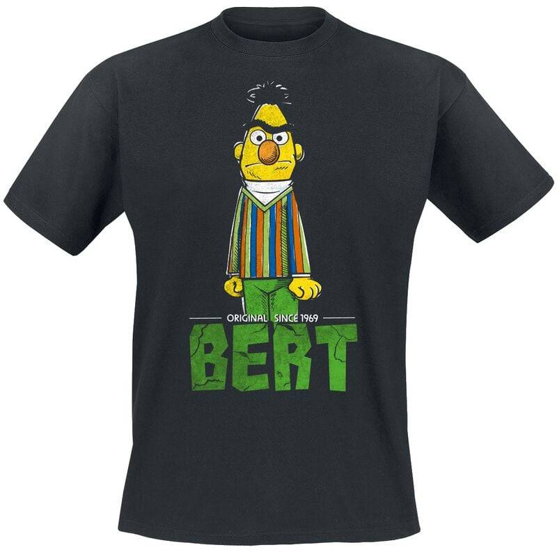 Sesamstraße T-Shirt - Bert - S bis 5XL - für Männer - Größe S - schwarz - Lizenzierter Fanartikel Sesamstraße T-Shirt - Bert - S bis 5XL - für Männer - Größe S - schwarz - Lizenzierter Fanartikel von Sesamstraße