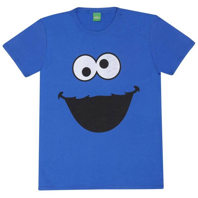 Sesamstraße T-Shirt - Cookie Monster Face - S bis XL - für Männer - Größe L - royalblau  - Lizenzierter Fanartikel Sesamstraße T-Shirt - Cookie Monster Face - S bis XL - für Männer - Größe L - royalblau  - Lizenzierter Fanartikel von Sesamstraße