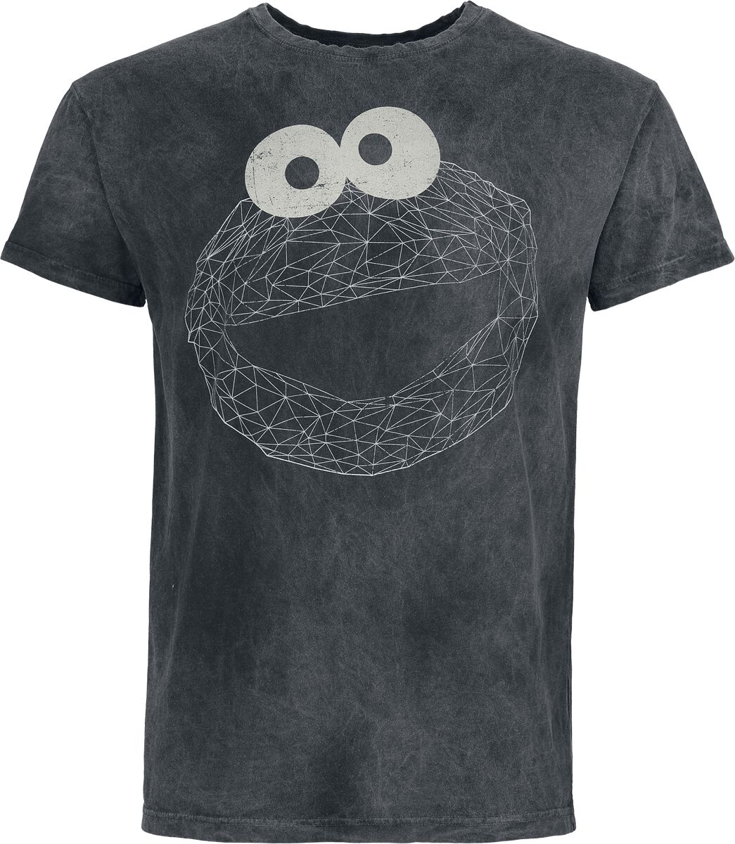 Sesamstraße T-Shirt - Cookie Monster - Leuchtet im Dunkeln - M bis 3XL - für Männer - Größe 3XL - schwarz  - EMP exklusives Merchandise! von Sesamstraße