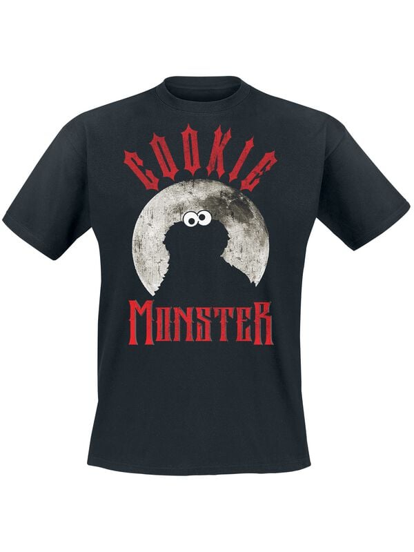 Sesamstraße T-Shirt - Cookie Monster - Moonlight - S bis 5XL - für Männer - Größe 5XL - schwarz  - EMP exklusives Merchandise! von Sesamstraße