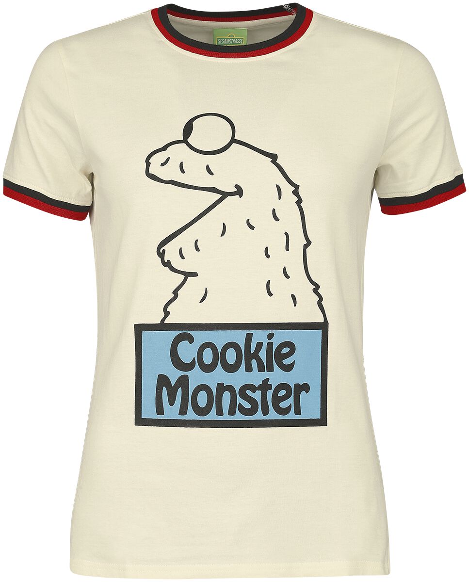 Sesamstraße T-Shirt - Cookie Monster - S bis XL - für Damen - Größe L - multicolor  - Lizenzierter Fanartikel von Sesamstraße