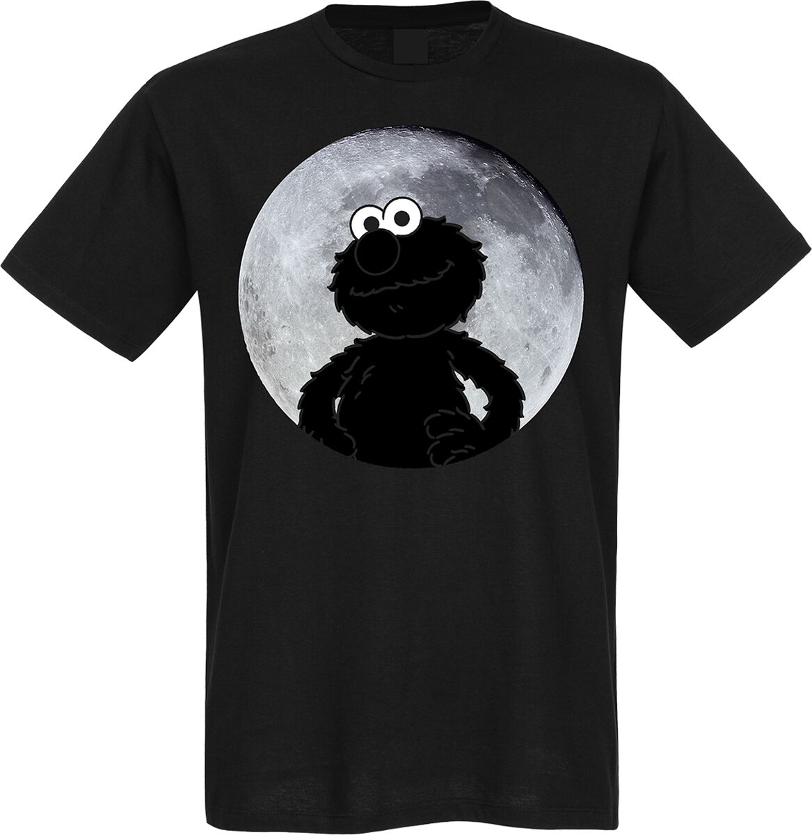 Sesamstraße T-Shirt - Elmo Moonnight - 3XL bis 5XL - für Männer - Größe 4XL - schwarz  - Lizenzierter Fanartikel von Sesamstraße