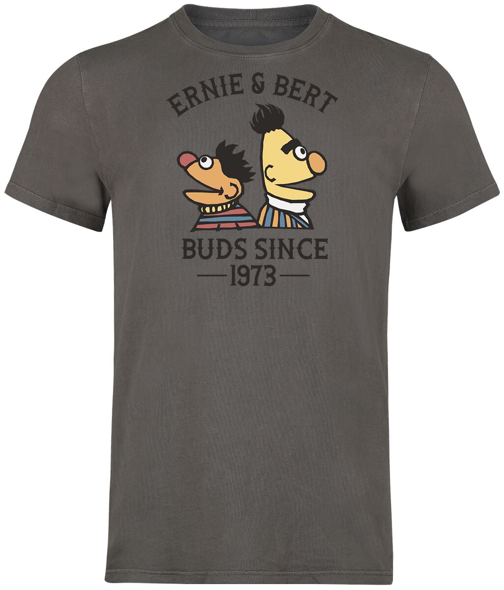 Sesamstraße T-Shirt - Ernie und Bert - Bros Since 1973 - S bis 3XL - für Männer - Größe M - grau  - EMP exklusives Merchandise! von Sesamstraße