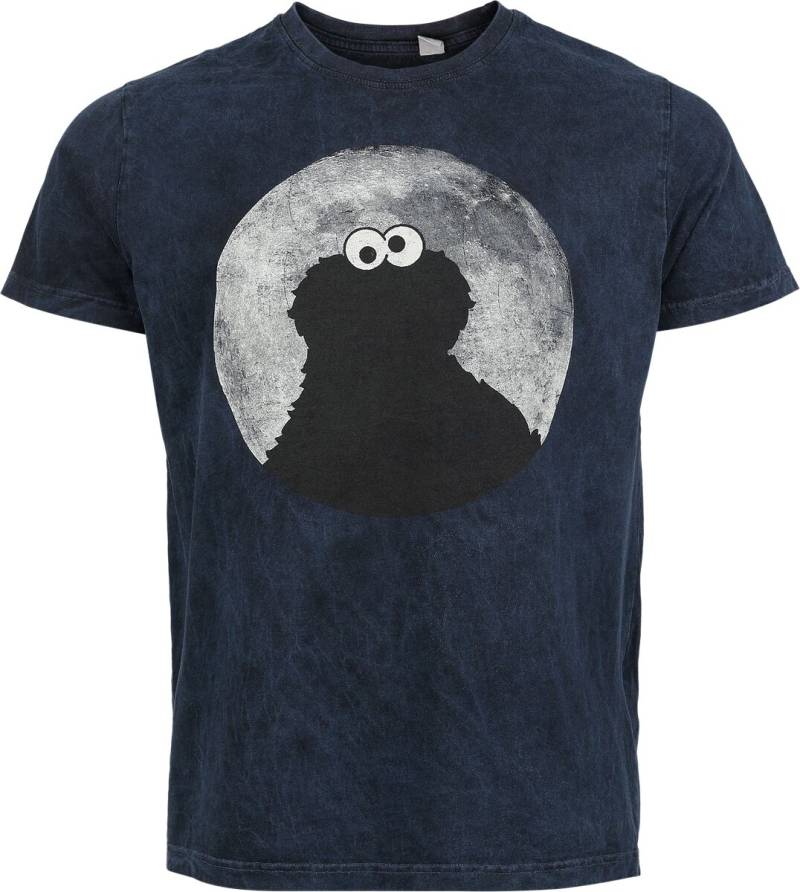 Sesamstraße T-Shirt - Krümelmonster - Cookie Monster - Moonlight - S bis 4XL - für Männer - Größe L - blau - Lizenzierter Fanartikel Sesamstraße T-Shirt - Krümelmonster - Cookie Monster - Moonlight - S bis 4XL - für Männer - Größe L - blau - Lizenzierter Fanartikel von Sesamstraße