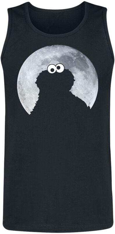 Sesamstraße Tank-Top - Krümelmonster - Moonlight - Cookie Monster - S bis XXL - für Männer - Größe L - schwarz  - EMP exklusives Merchandise! von Sesamstraße