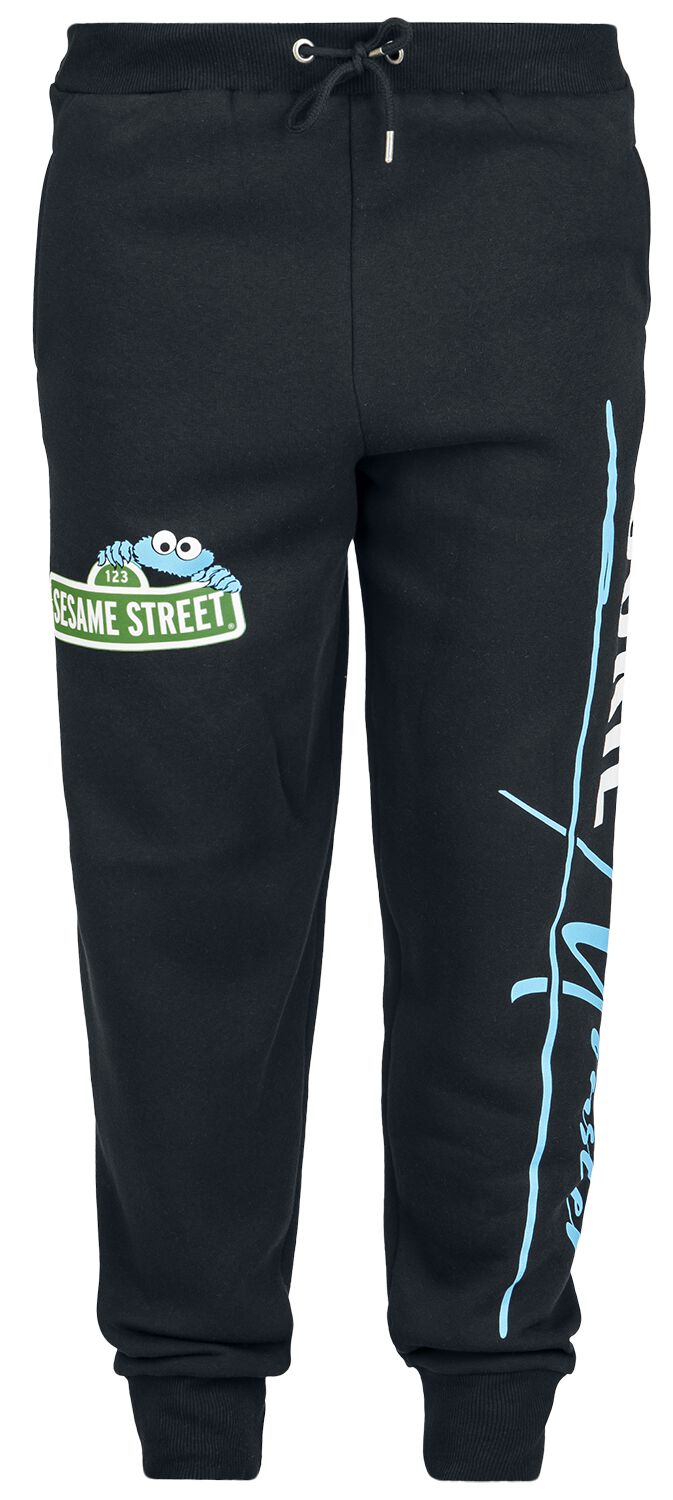 Sesamstraße Trainingshose - Cookie Monster - S bis 3XL - für Männer - Größe XL - schwarz  - EMP exklusives Merchandise! von Sesamstraße