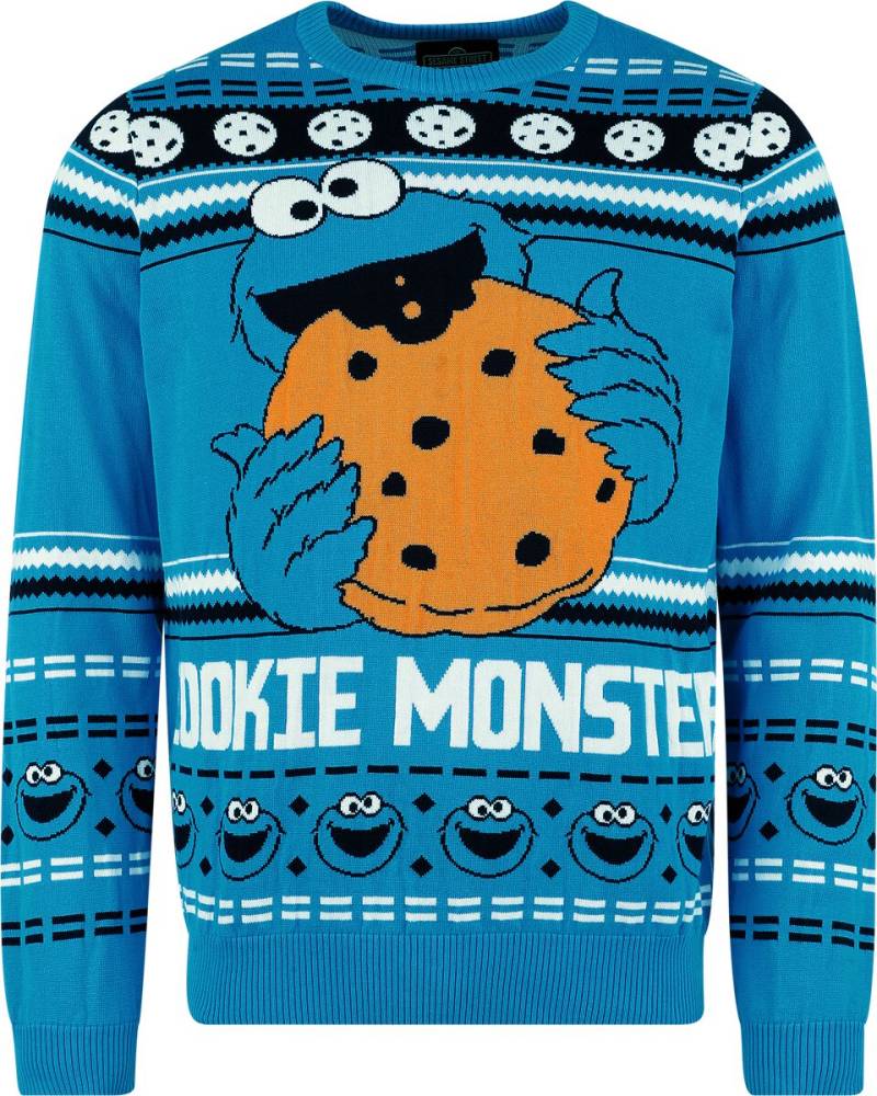 Sesamstraße Weihnachtspullover - Cookie Monster - S bis XXL - für Männer - Größe XL - multicolor  - EMP exklusives Merchandise! von Sesamstraße