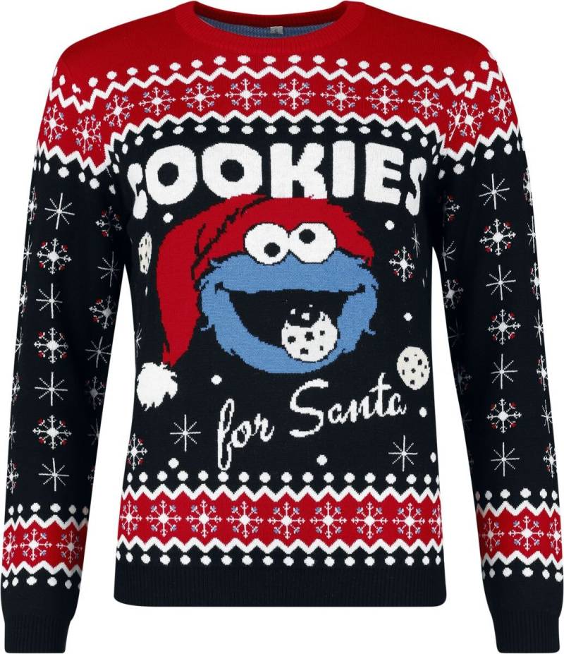 Sesamstraße Weihnachtspullover - Krümelmonster - Cookies - S bis XXL - für Damen - Größe XXL - multicolor  - EMP exklusives Merchandise! von Sesamstraße