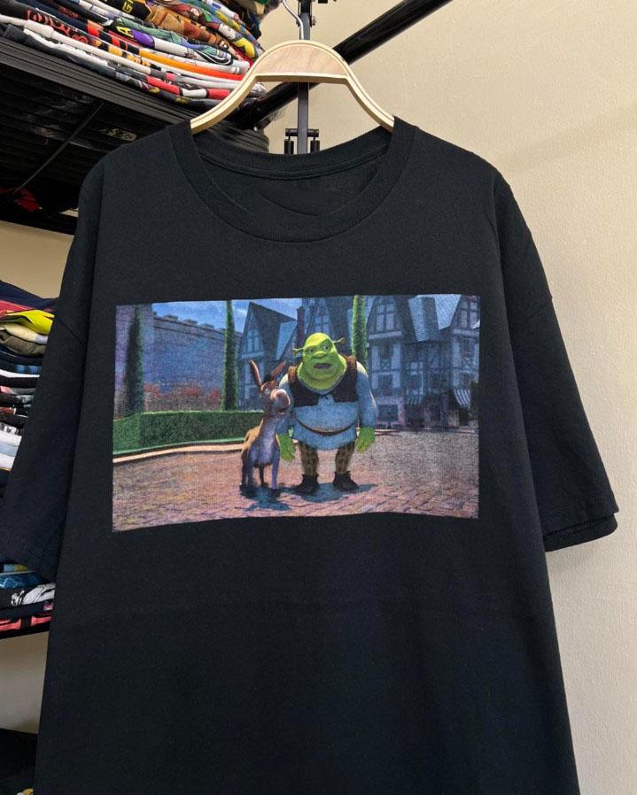 Shrek Shirt, Lustiger Film Grafik T-Shirt, Retro Übergroßes Unisex Vintage Style Merch, Geschenk Für Fans von SessSama