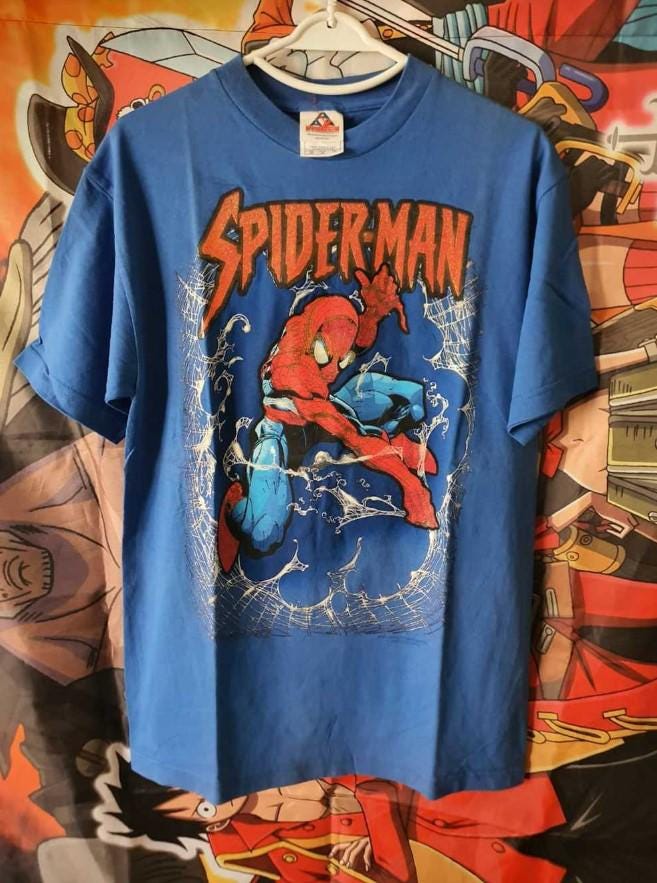Vintage 90Er Jahre Spiderman T-Shirt, Spider-Man Shirt, Superheld Liebhaber Retro Familie Spinnen Shirt von SessSama