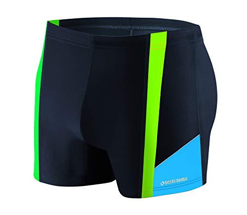 sesto senso Herren Badehose Eng Schwimmhose Enganliegende Bademode Swimming Shorts BD 379 XL Blau von sesto senso