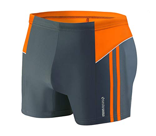 sesto senso Herren Badehose Eng Schwimmhose Enganliegende Bademode Swimming Shorts BD 384 M Graphit von sesto senso