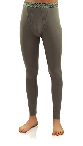 sesto senso Herren Lange Unterhose Baumwolle Thermo Unterwäsche Funktionsunterwäsche Winter M Grün Khaki von sesto senso