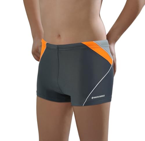 sesto senso Badehose Jungen Schwimmhose Enganliegende Bademode Swimming Shorts BD 632 M 8 Jahre 128-134 Graphit von sesto senso