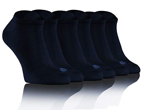 sesto senso Bambus Socken Knöchelsocken Sneaker Damen Herren 3 Pack Paar 38-40 Dunkelblau von sesto senso