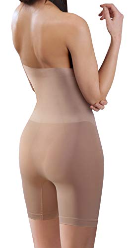 sesto senso Damen Figurformend Miederpants Miederhose 1/3 Pack Shapewear Bauch Weg Effekt (S, Hautfarben) von sesto senso