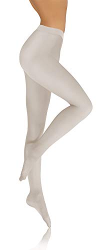 sesto senso Damen Strumpfhose Blickdicht Microfaser 70 DEN Weiß Elfenbein Ivory 2 XS-S Avioro von sesto senso