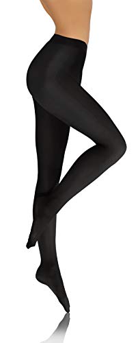 sesto senso Damen Strumpfhose Schwarz Bunte 40 DEN Blickdicht Microfaser 2 XS-S Schwarz von sesto senso