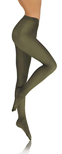 sesto senso Damen Strumpfhose Grün Bunte 40 DEN Blickdicht Microfaser Grün 4 L Botiglia von sesto senso