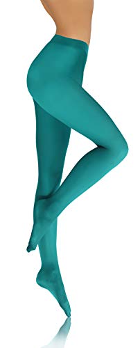 sesto senso Damen Strumpfhose Minze Bunte 40 DEN Blickdicht Microfaser XL Mint von sesto senso